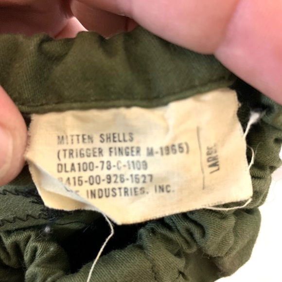 Vintage ‘65 Mittens Military Trigger Finger Glove Leather L USA W/ Wool Liners. - Picture 11 of 11